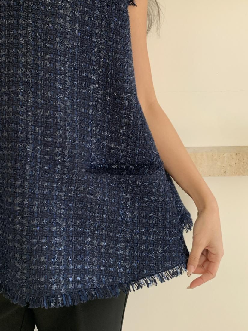 TWEED A LINE COLLAR TOPS - BIRTHDAY BASH