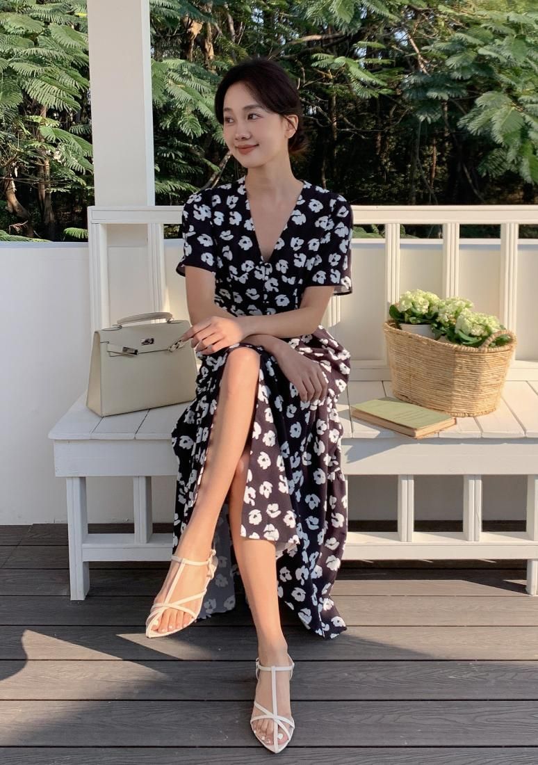 美品 バースデーバッシュ フレアスカート ロングスカート 花柄 レオパード FLOWER LEOPARD FLARE SKIRT - BIRTHDAY BASH