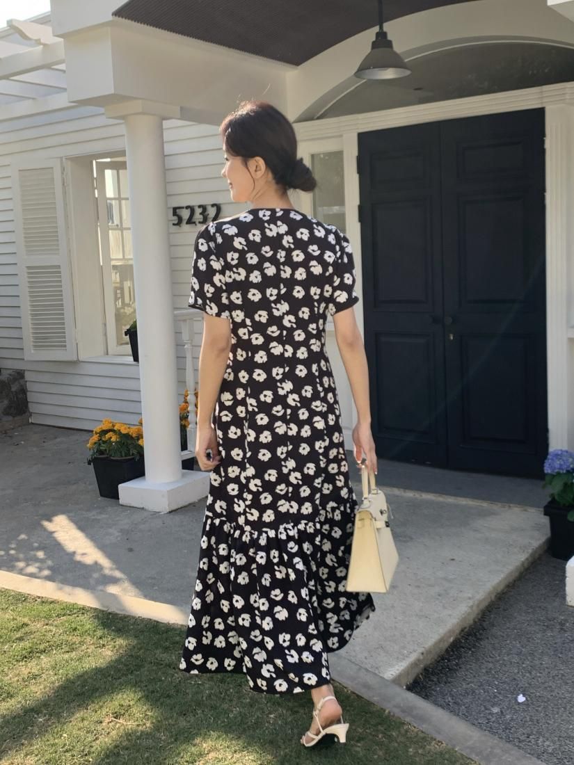 D&G ヒョウ柄 ロングドレス 38 ヒョウ柄ロングワンピース ワンピース レオパード柄[品番