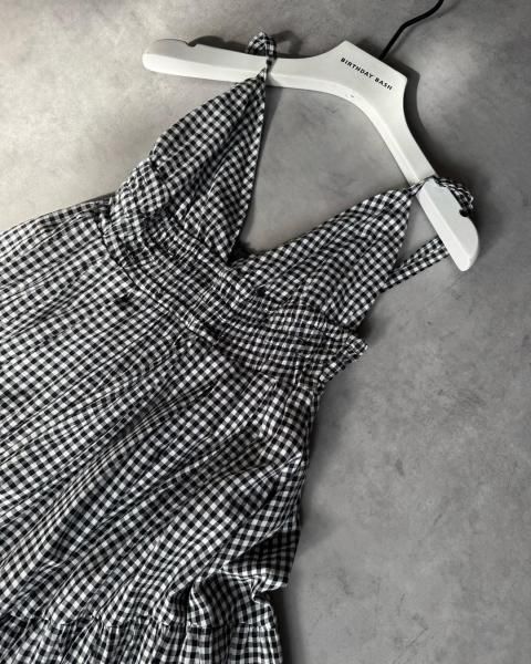 GINGHAM CAMISOLE DRESS
