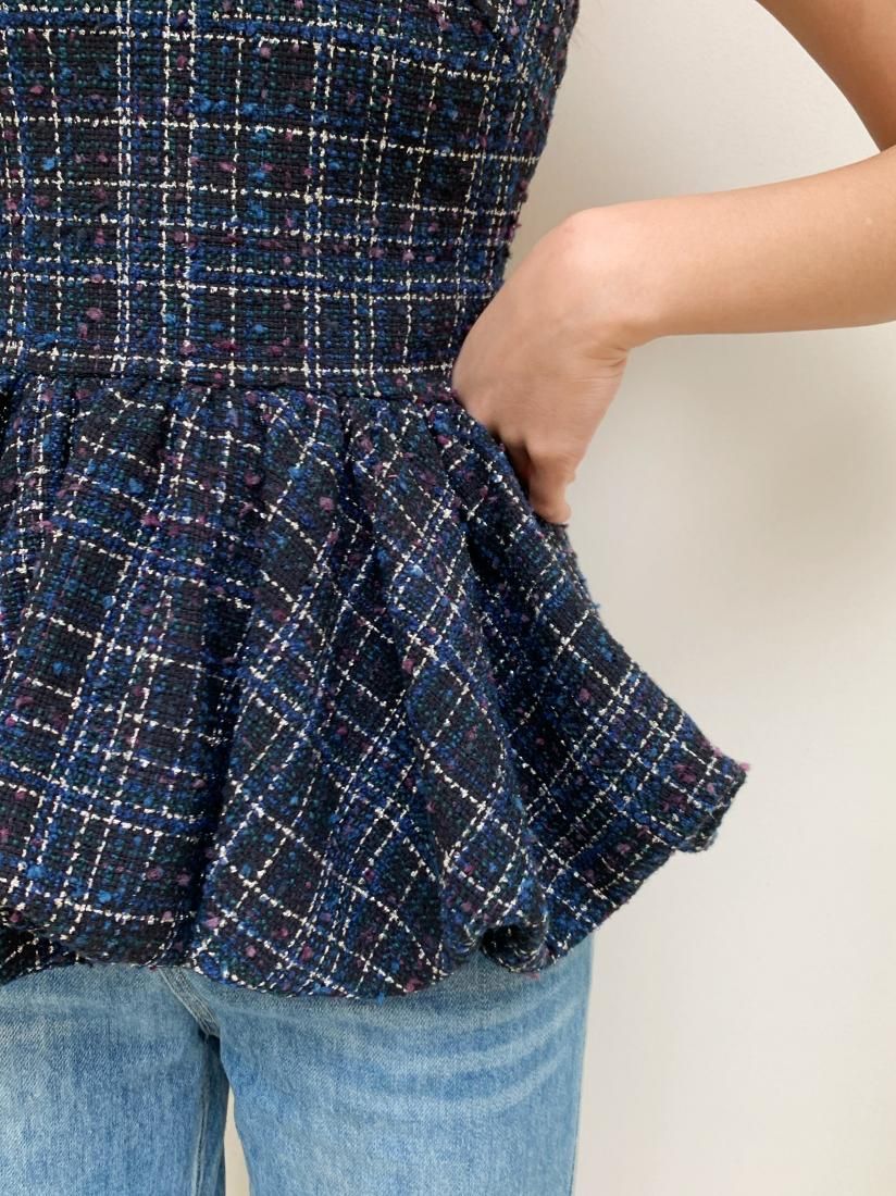 【neco】Summer Tweed Peplum Top Tweed Peplum Top – Twelve Oak Boutique