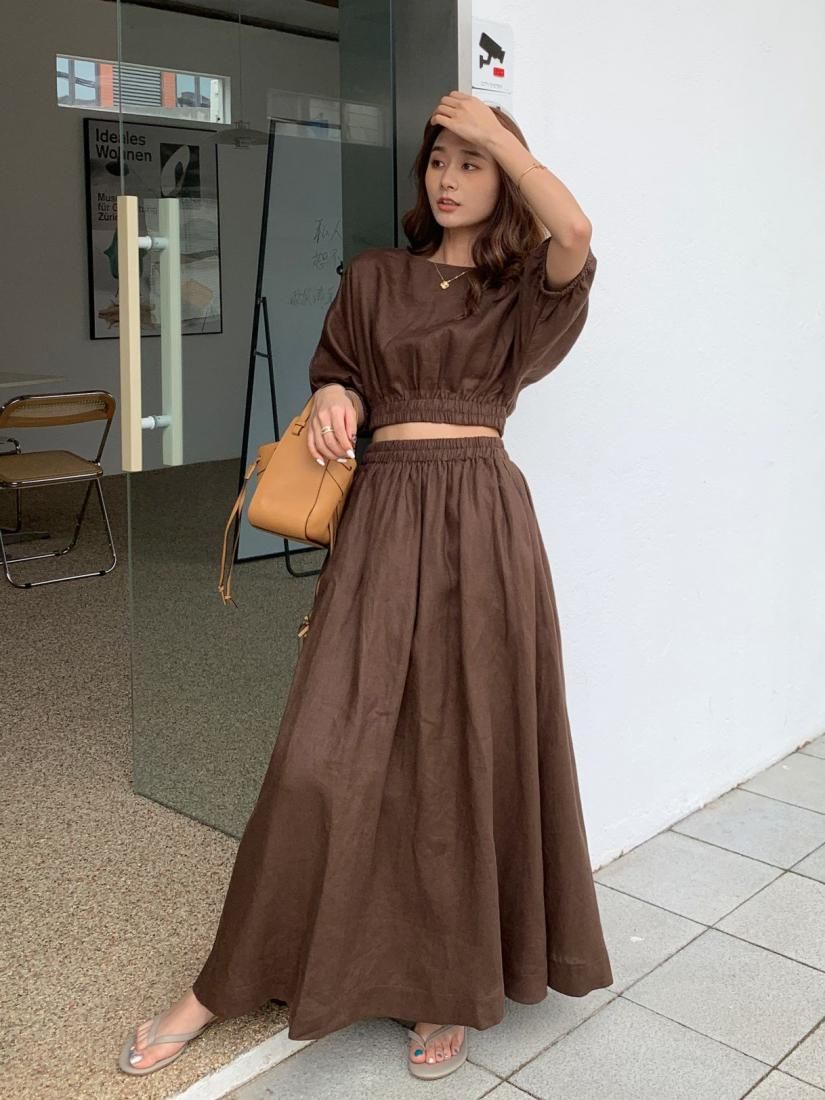 バースデーバッシュ♡スタジャン♡S♡未使用 SHIRRING SUMMER LINEN100 setup - BIRTHDAY BASH