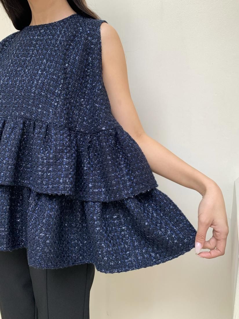 3WAY TWEED TRIPLE FRILL TOPS - BIRTHDAY BASH