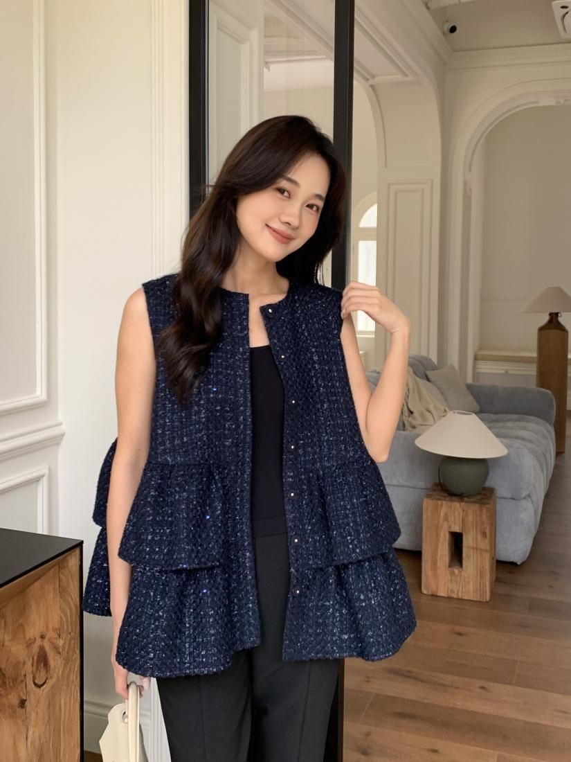 3WAY TWEED TRIPLE FRILL TOPS - BIRTHDAY BASH