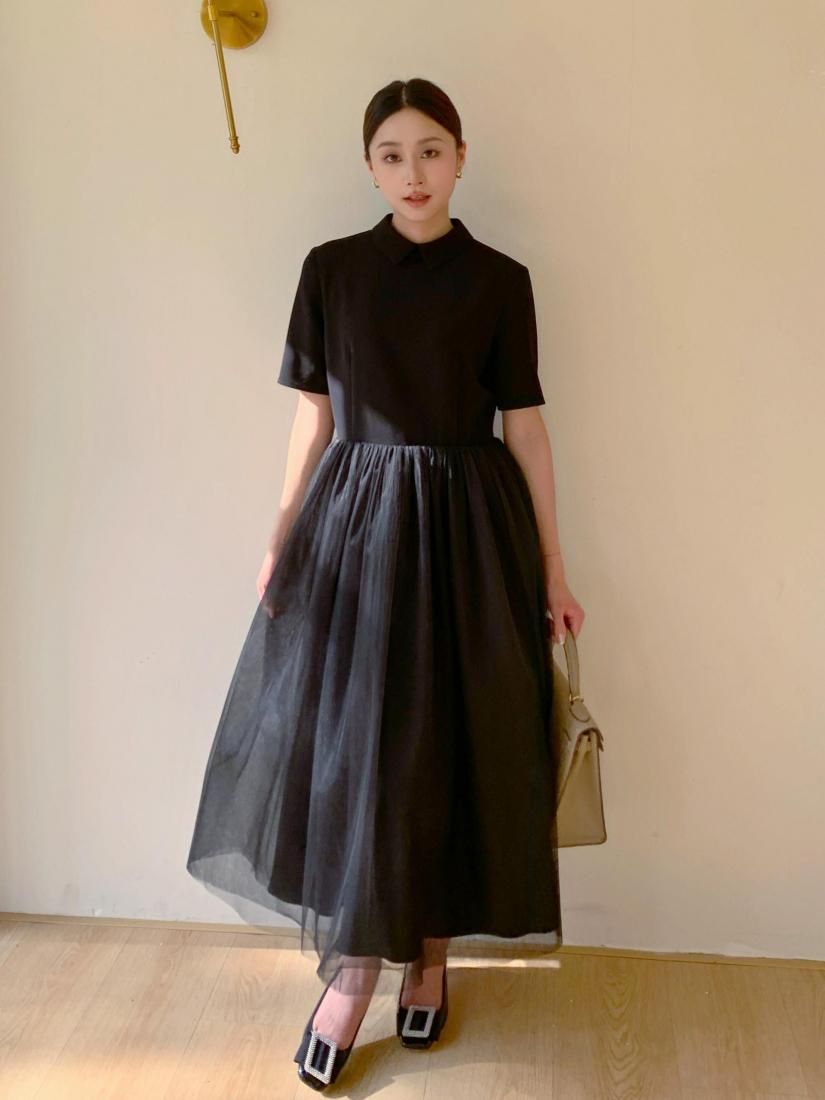 TULLE DOCKING COLLAR DRESS - BIRTHDAY BASH