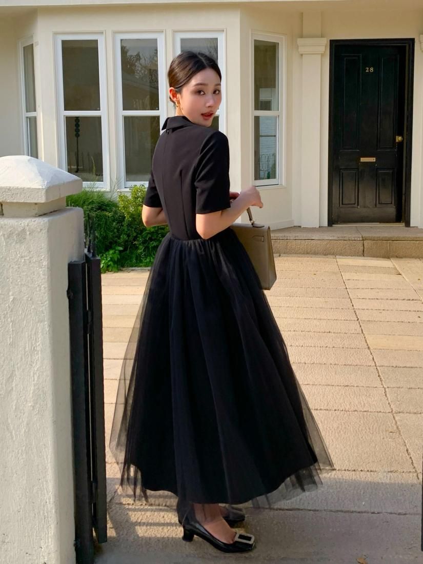 TULLE DOCKING COLLAR DRESS - BIRTHDAY BASH