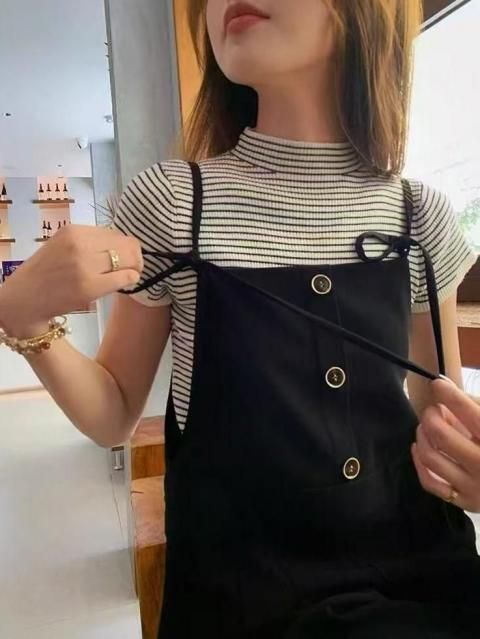 FRONT BUTTON SALOPETTE