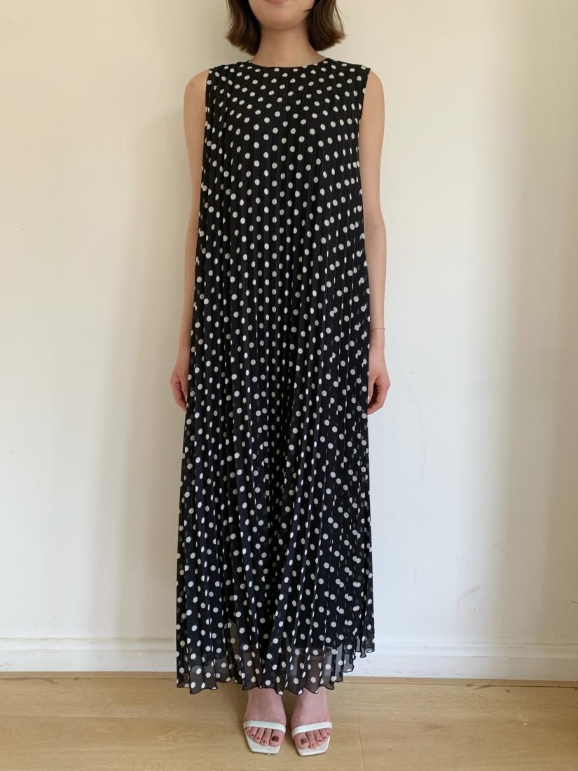 MAISIE DOT SHEER PLEATS NS DRESS - BIRTHDAY BASH