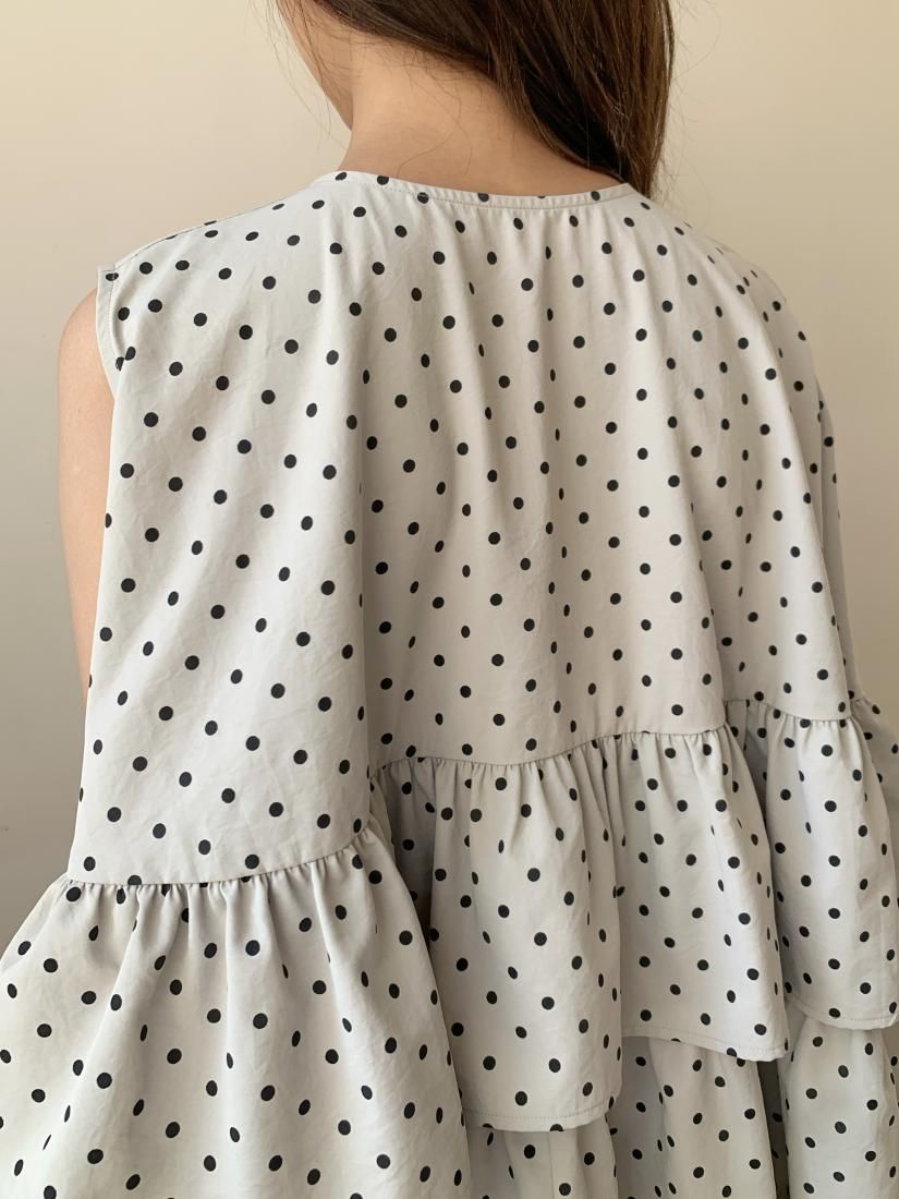 2WAY DOT TRIPLE FRILL TOPS - BIRTHDAY BASH