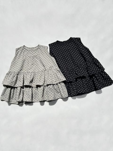2WAY DOT TRIPLE FRILL TOPS