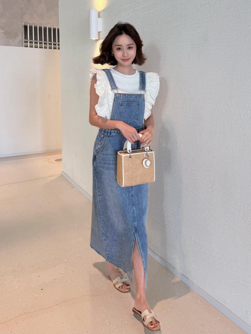 CUT OFF DENIM SALOPETTE SKIRT - BIRTHDAY BASH CUT OFF DENIM SALOPETTE SKIRT - BIRTHDAY BASH