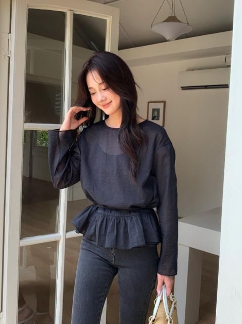 50% OFF2WAY  SHEER PEPLUM TOPS<img class='new_mark_img2' src='https://img.shop-pro.jp/img/new/icons41.gif' style='border:none;display:inline;margin:0px;padding:0px;width:auto;' />