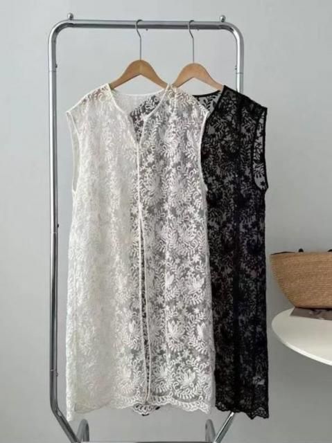 BB LACE LONG GILET