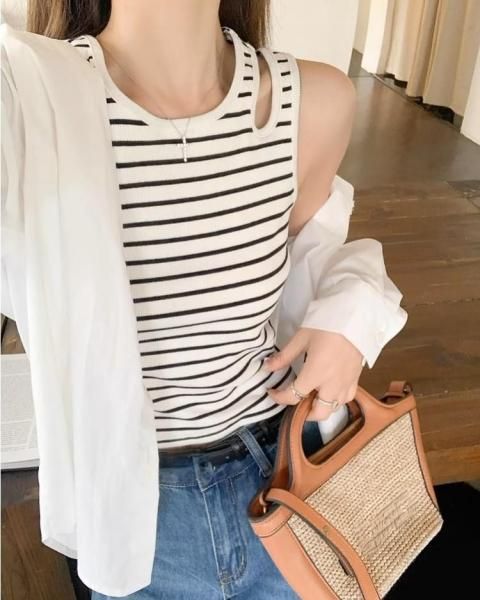 SLIT SLEEVE TANK TOPS