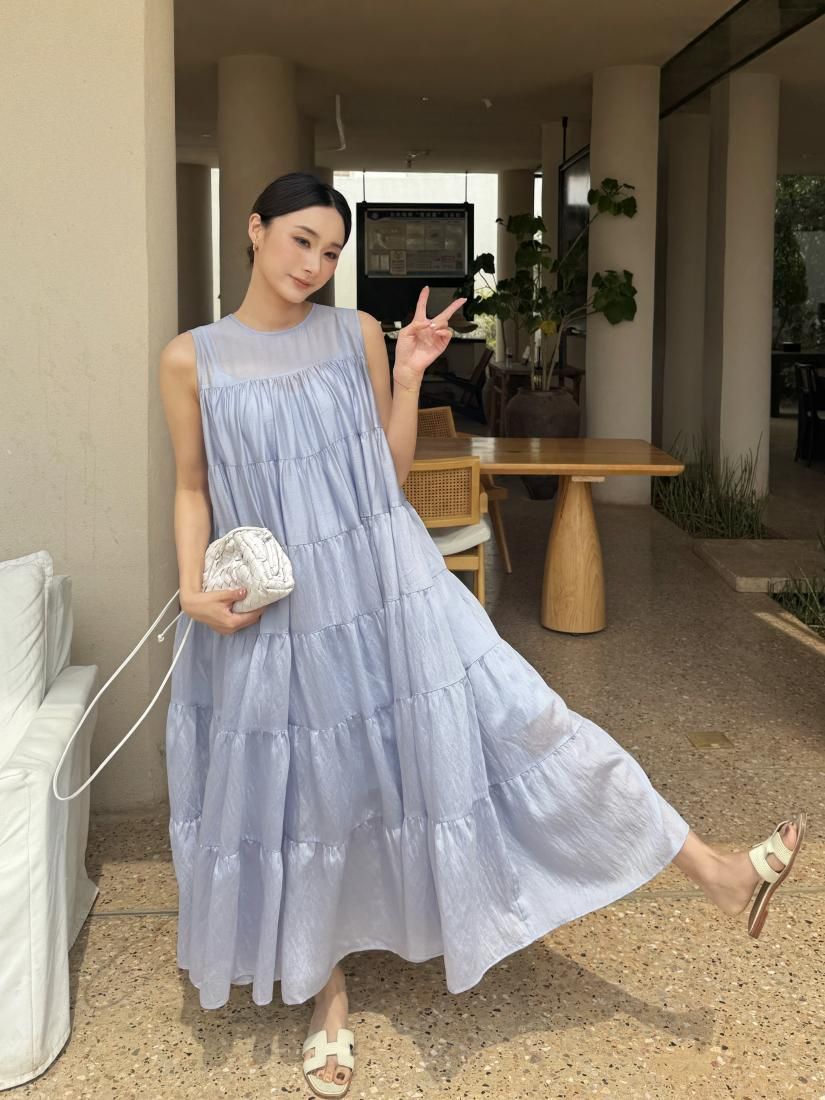 TENCEL NS TIERED DRESS - BIRTHDAY BASH