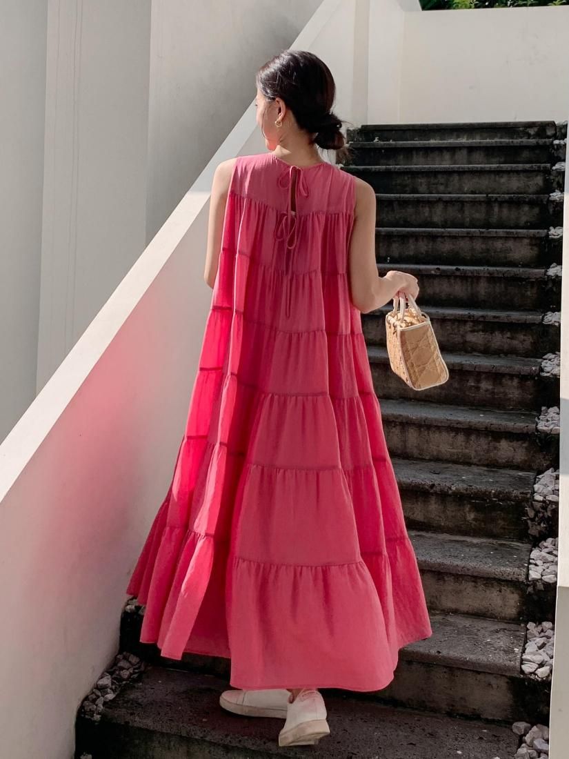 TENCEL NS TIERED DRESS - BIRTHDAY BASH