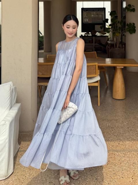 TENCEL NS TIERED DRESS