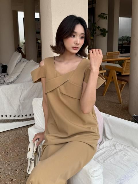 DAISY LONG DRESS LIMITED BEIGE