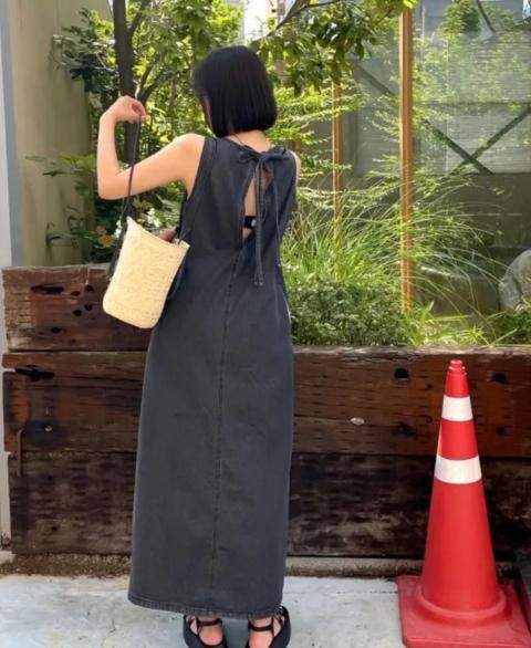 KR DENIM I LINE DRESS