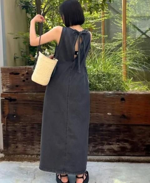 KR DENIM I LINE DRESS