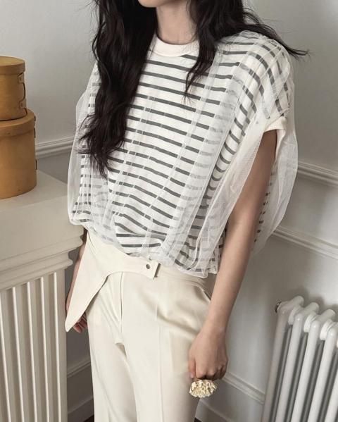 KR TULLE LAYERED TOPS