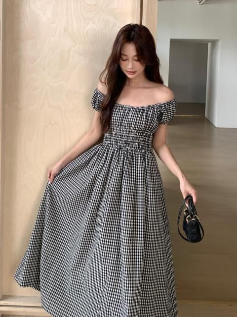 2WAY GINGHAM CHECK DRESS