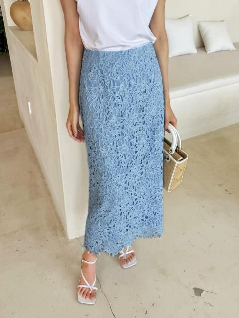 CHEMICAL LACE PENCIL SKIRT