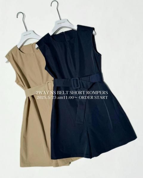 2025.5/23 am11:002WAY NS BELT SHORT ROMPERSù