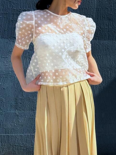KR SHEER DOT TOPS