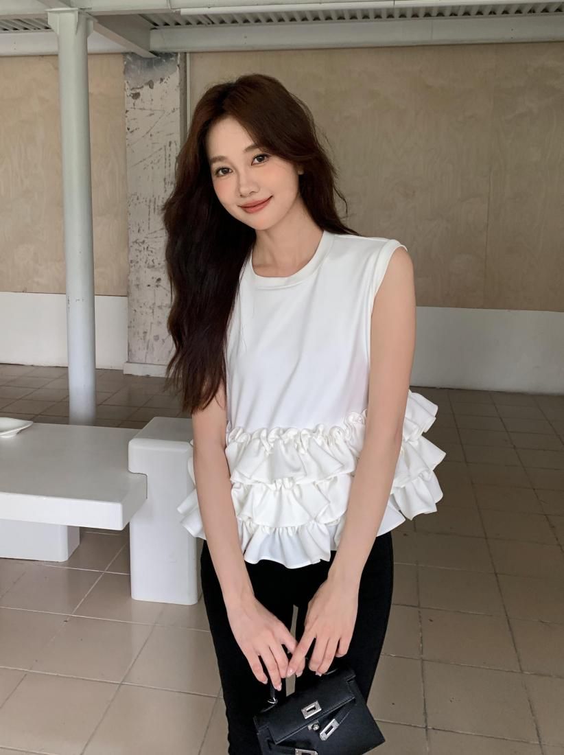 FRILL HEM NS TOPS - BIRTHDAY BASH