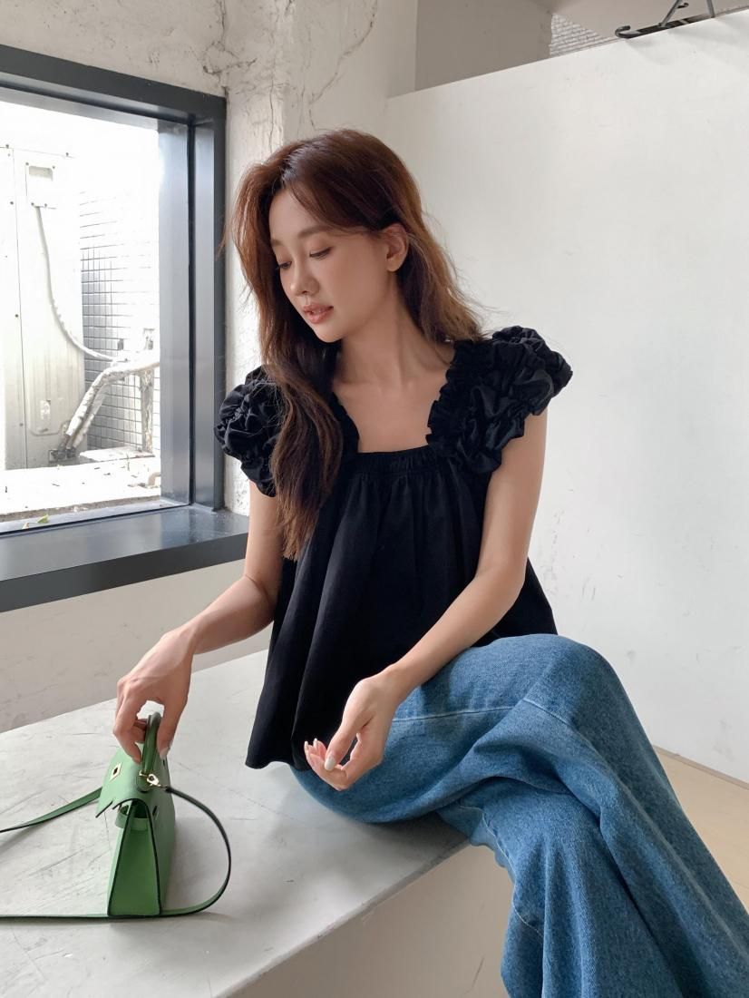 FRILL DROP トップス 50% OFF】GATHER SHOULDER FRILL TOPS - BIRTHDAY BASH
