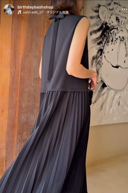 PLEATS DOCKING I LINE DRESS