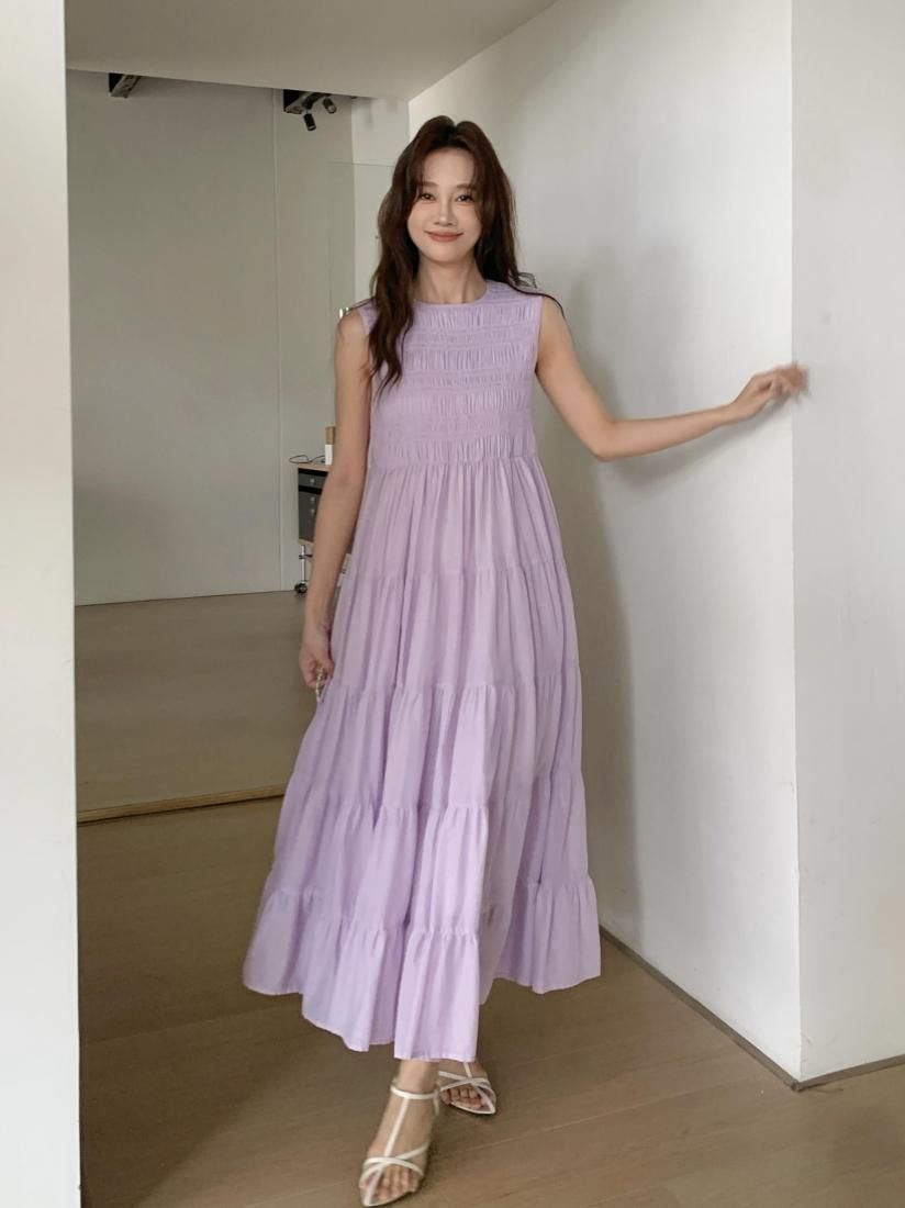 SHIRRING TIERED DRESS - BIRTHDAY BASH
