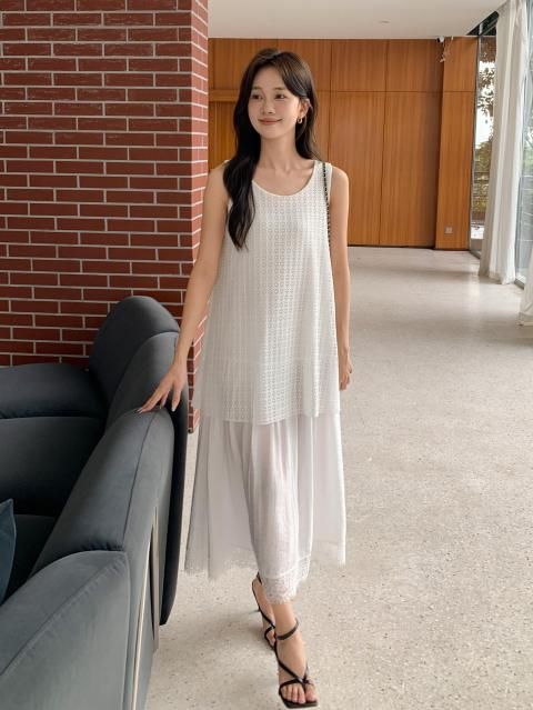 SUMMER LACE COMBINATION DRESS