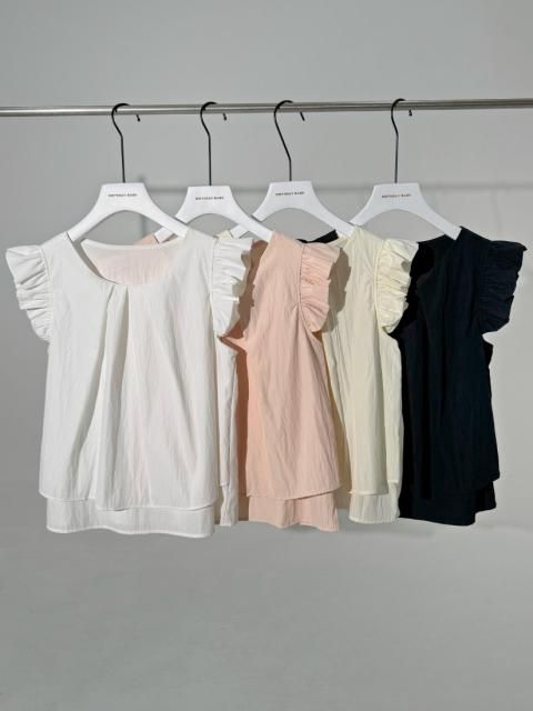 50% OFFFRONT TUCK SD FRILL TOPS<img class='new_mark_img2' src='https://img.shop-pro.jp/img/new/icons41.gif' style='border:none;display:inline;margin:0px;padding:0px;width:auto;' />