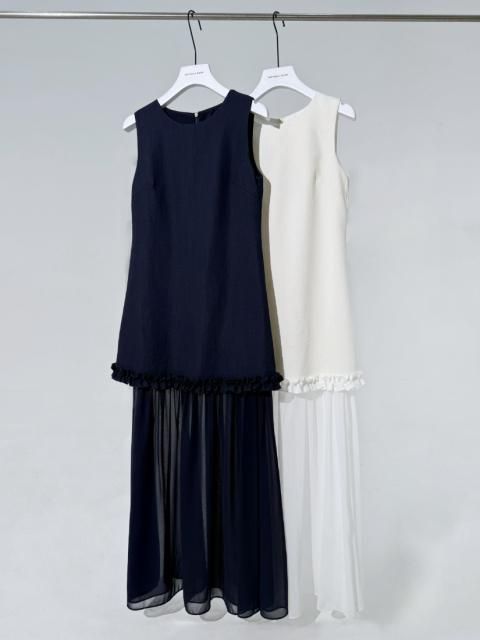 DOCKING FRILL HEM SHEER DRESS