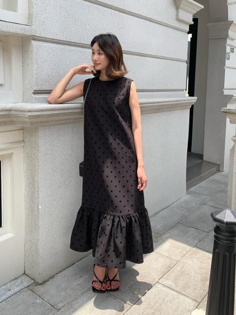BB ORIGINAL FLOCKY PEPLUM DRESS