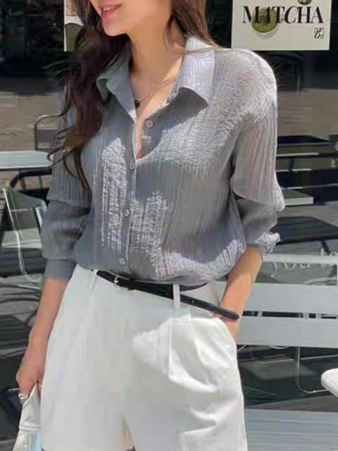 SHEER SHIRT TOPS
