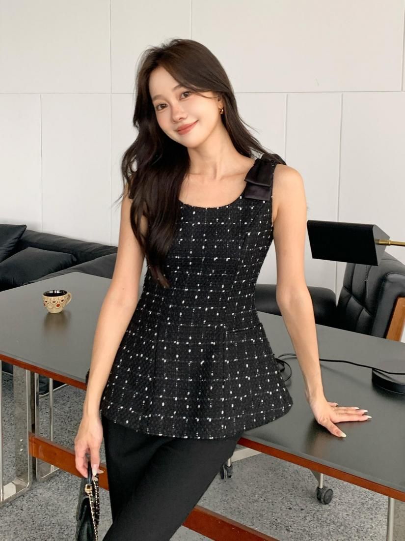 トップス birthdaybash TWEED PEPLUM TULLE TOPS 割引購入 TWEED BASH BIRTHDAY - TOPS TULLE PEPLUM トップス