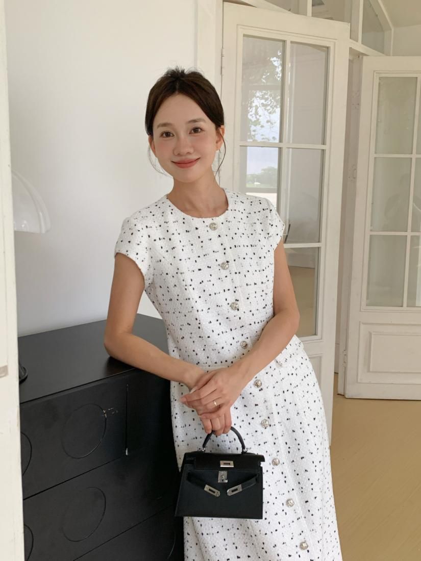 birthdaybash【SUMMER TWEED I LINE DRESS】 SUMMER TWEED I LINE DRESS - BIRTHDAY BASH