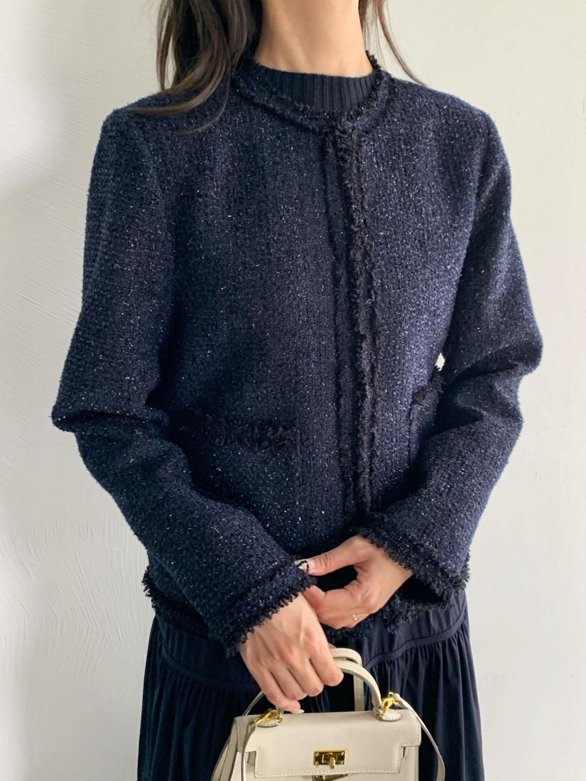 AMBER TWEED FRINGE JACKET - BIRTHDAY BASH