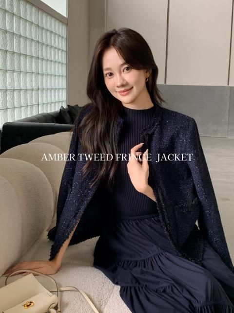 ジャケット・アウター Lumignon Papillon tweed fringe jacket Lumignon Papillon tweed fringe jacket