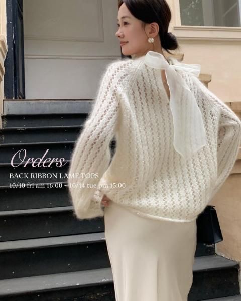 ڼBACK RIBBON LAME TOPS10/10pm16:00-10/14pm15:00