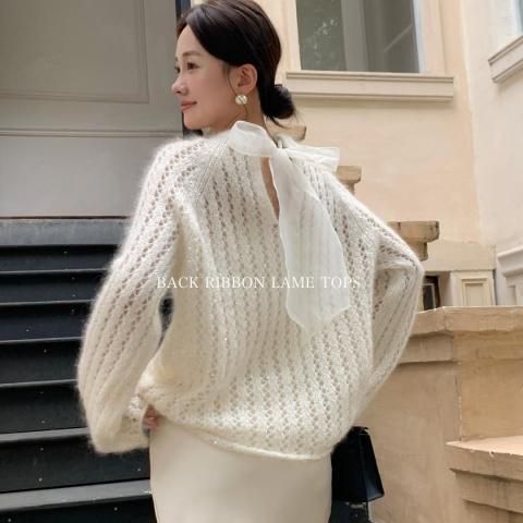 ڿ̸BACK RIBBON LAME TOPS10/22am11:00-RE ORDER