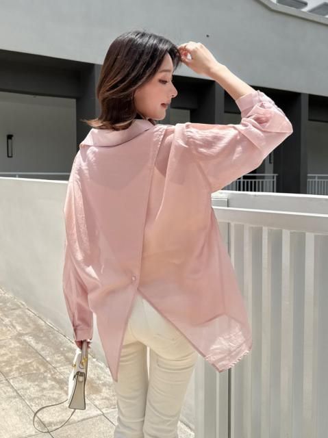 SHEER CHIFFON SHIRT TOPS