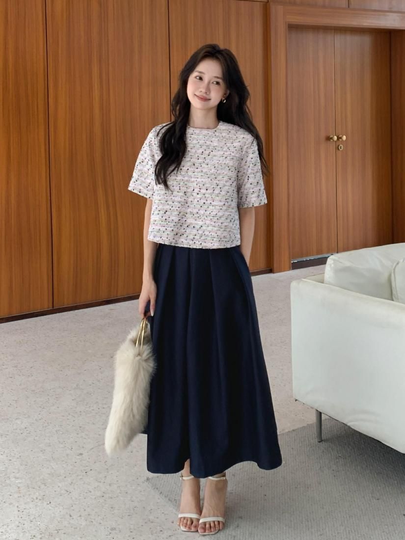 BIRTHDAYBASH♡新作♡カラーツイードショートTOPS♡ COLOR TWEED SHORT TOPS - BIRTHDAY BASH