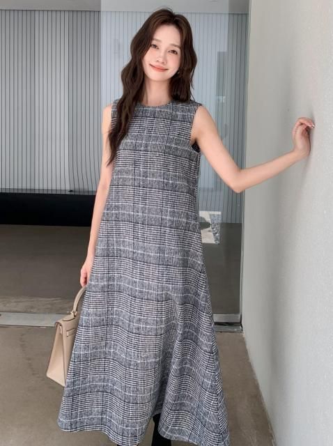 CHECK NS ALINE DRESS