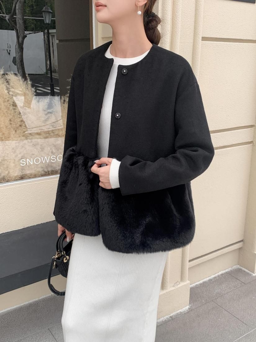 PEPLUM FUR DOCKING COAT - BIRTHDAY BASH