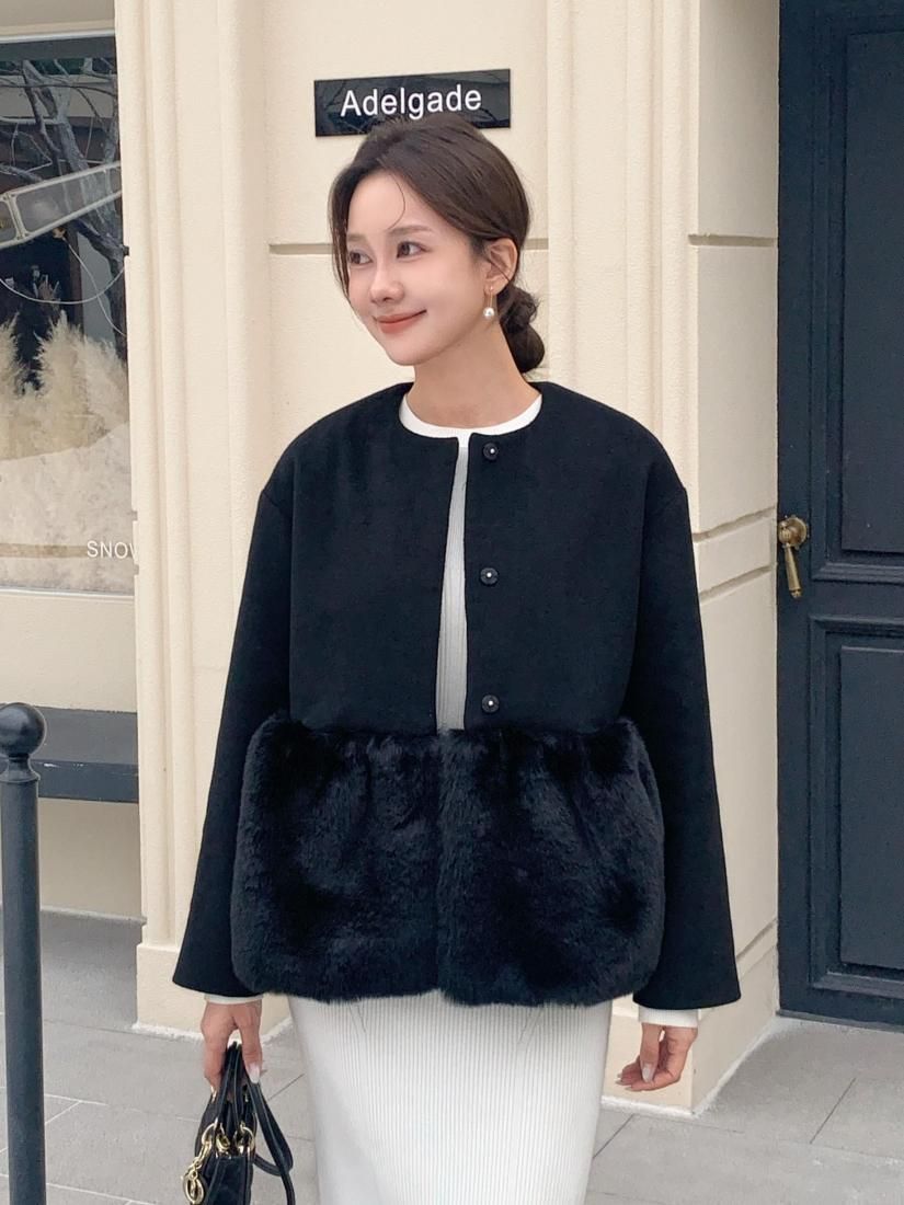 PEPLUM FUR DOCKING COAT - BIRTHDAY BASH