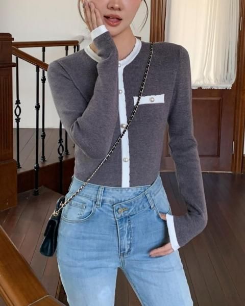 SHERYL BICOLOR LIB TOPS